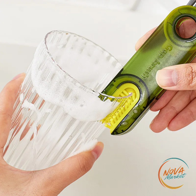 Spazzola 3 in 1 per fessure e porta-bicchieri
