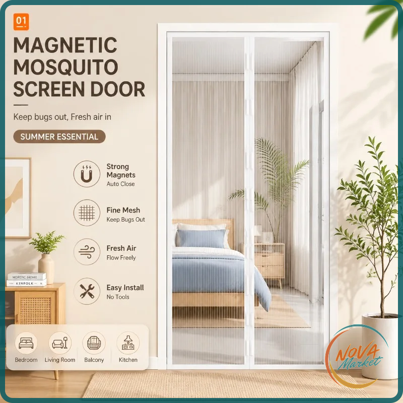 Zanzariera Magnetica per Porta, Chiusura Automatica