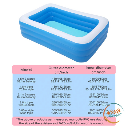 Piscina Gonfiabile Familiare Extra Large Rinforzata