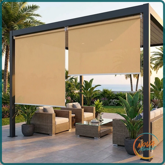 Tenda a Rullo da Esterno Parasole per Balcone e Pergola
