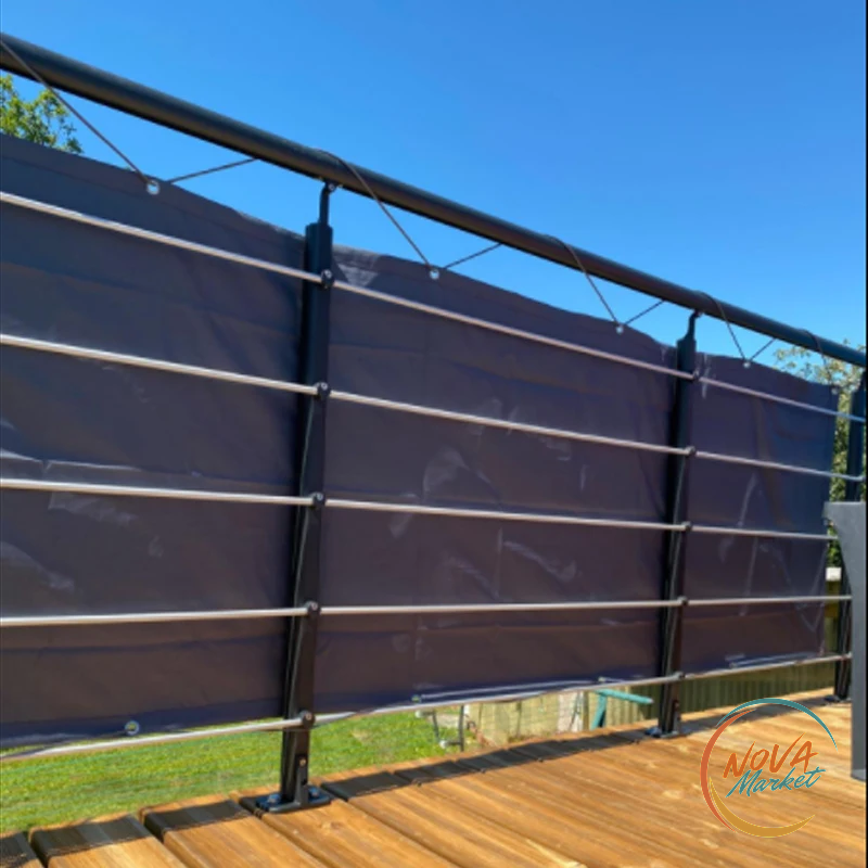 Rete frangivista balcone grigio scuro 200 GSM