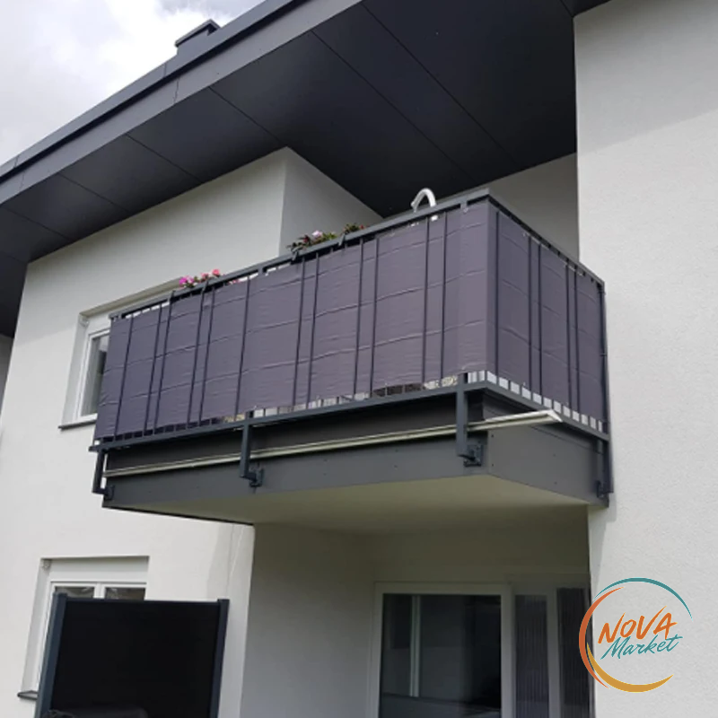Rete frangivista balcone grigio scuro 200 GSM