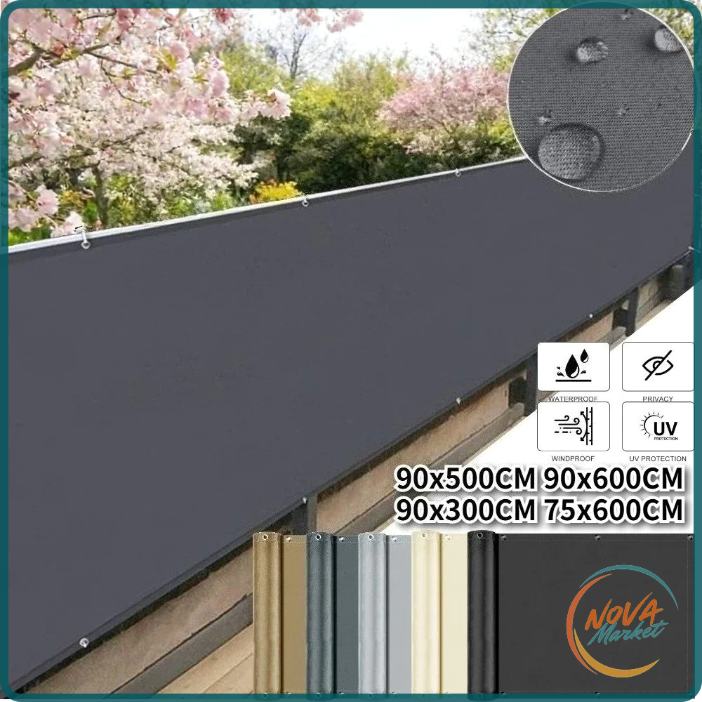 Schermo Privacy per Balcone Impermeabile con Occhielli