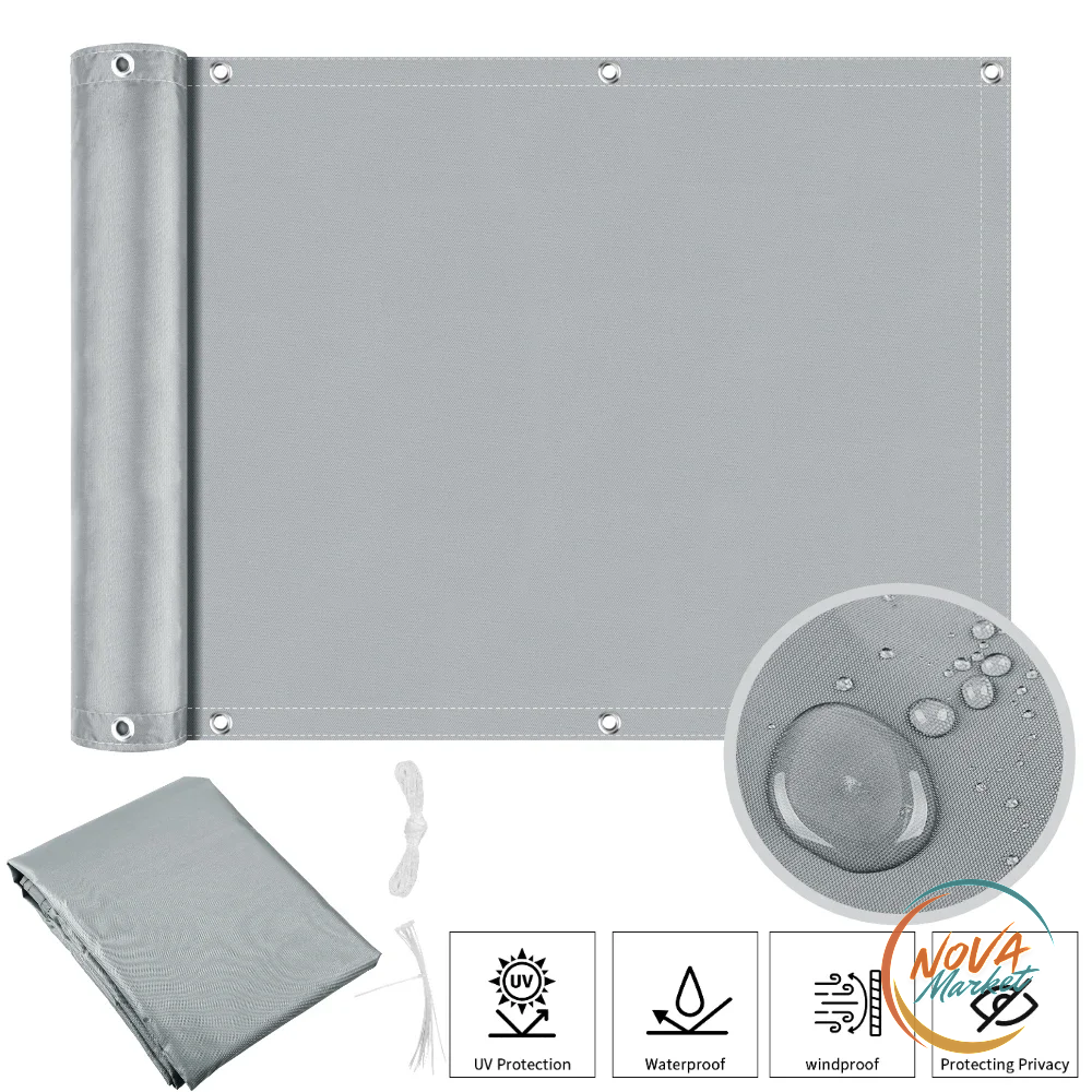 Schermo Privacy per Balcone Impermeabile con Occhielli