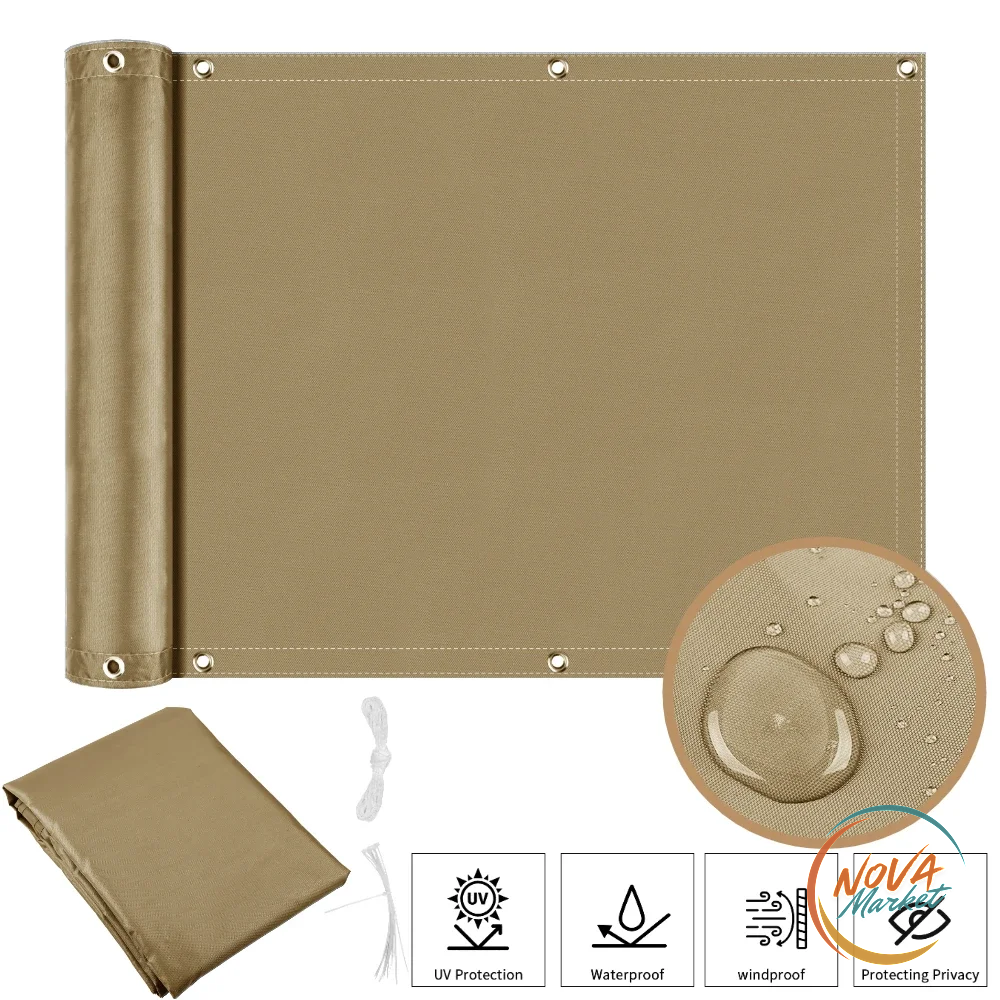 Schermo Privacy per Balcone Impermeabile con Occhielli