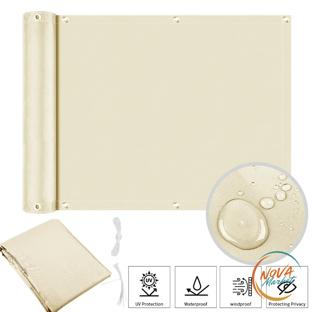 Schermo Privacy per Balcone Impermeabile con Occhielli