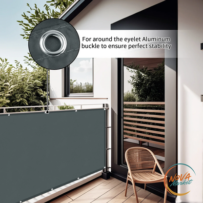 Schermo Privacy per Balcone Impermeabile con Occhielli