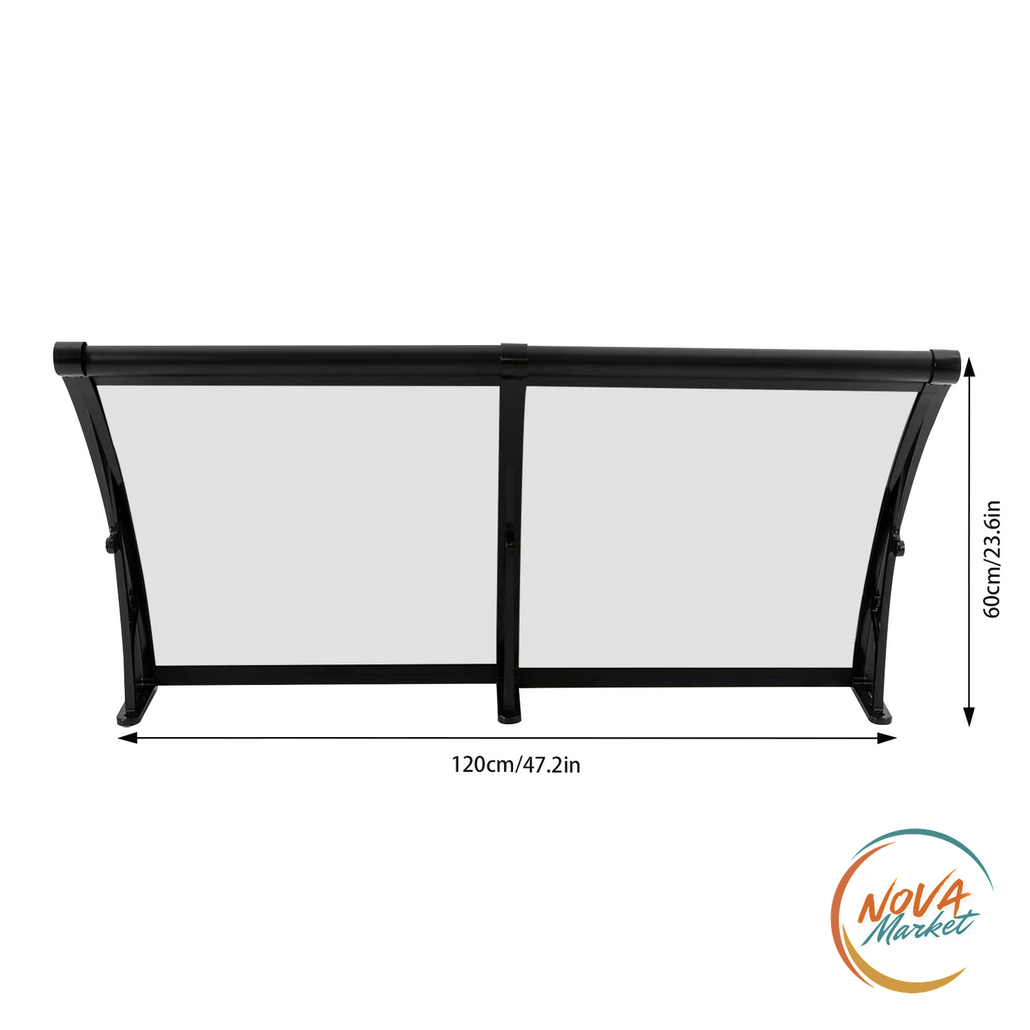 Pensilina per Porta 120x60 cm con Drenaggio