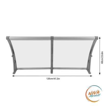 Pensilina per Porta 120x60 cm con Drenaggio