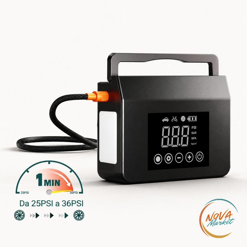 Avviatore d'emergenza auto 4000A 12V con gonfiatore