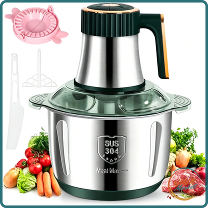 Tritatutto Elettrico 500W in Acciaio Inox, Capacità 5L