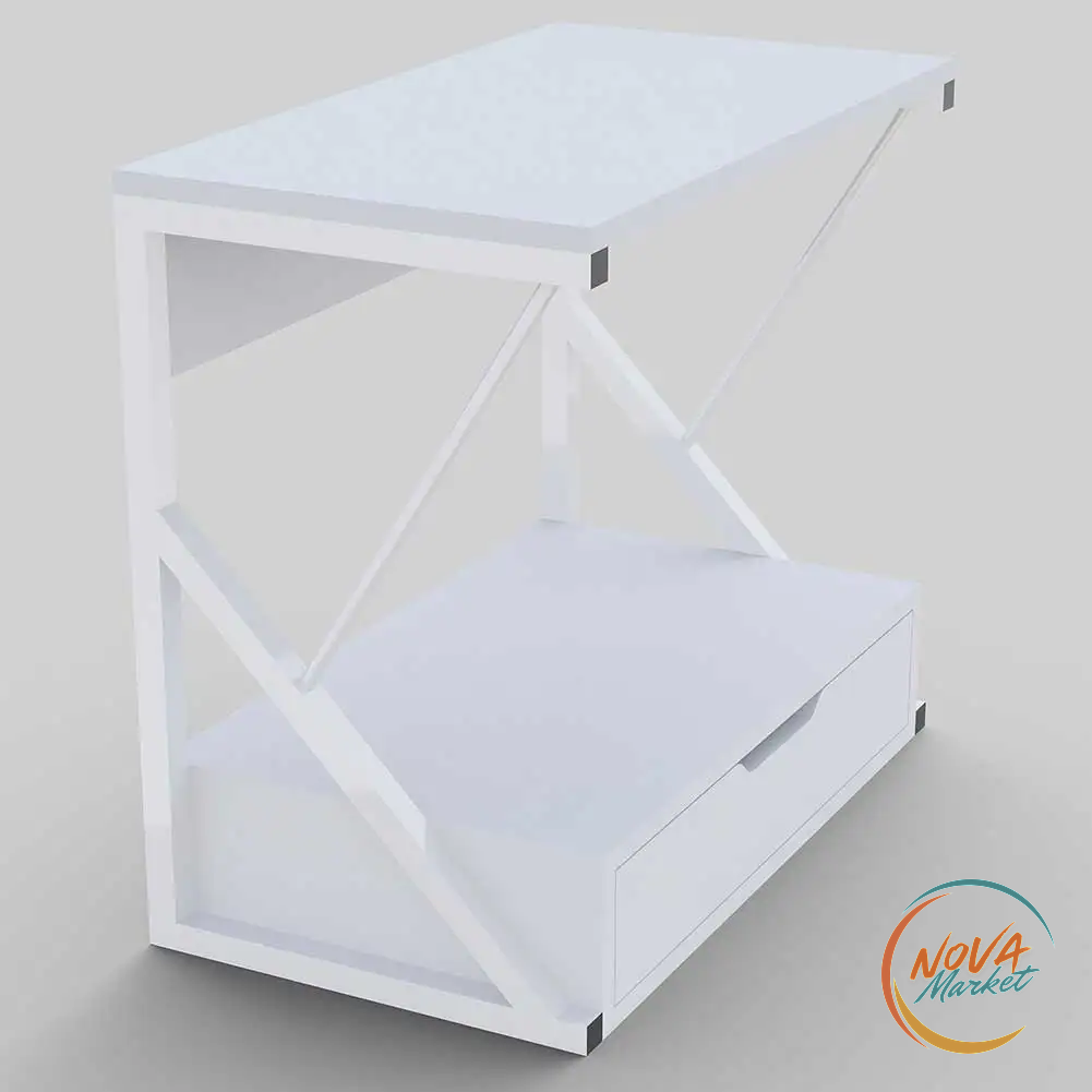 Scaffale Porta Microonde con Cassetto Organizer 54 x 35 x 50 cm