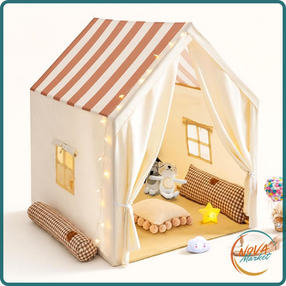 Tenda da Gioco per Bambini a Casetta, Interni ed Esterni