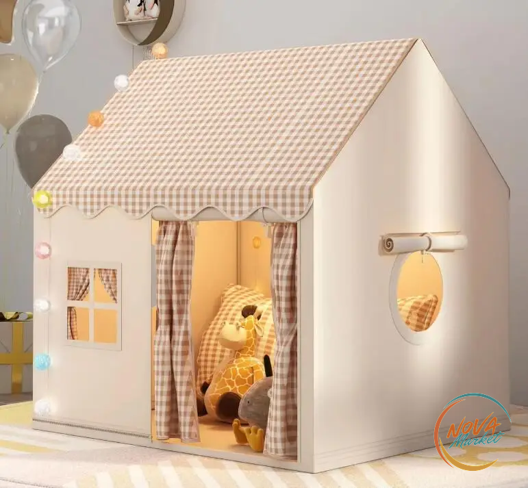 Tenda da Gioco per Bambini a Casetta, Interni ed Esterni