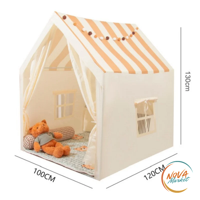 Tenda da Gioco per Bambini a Casetta, Interni ed Esterni
