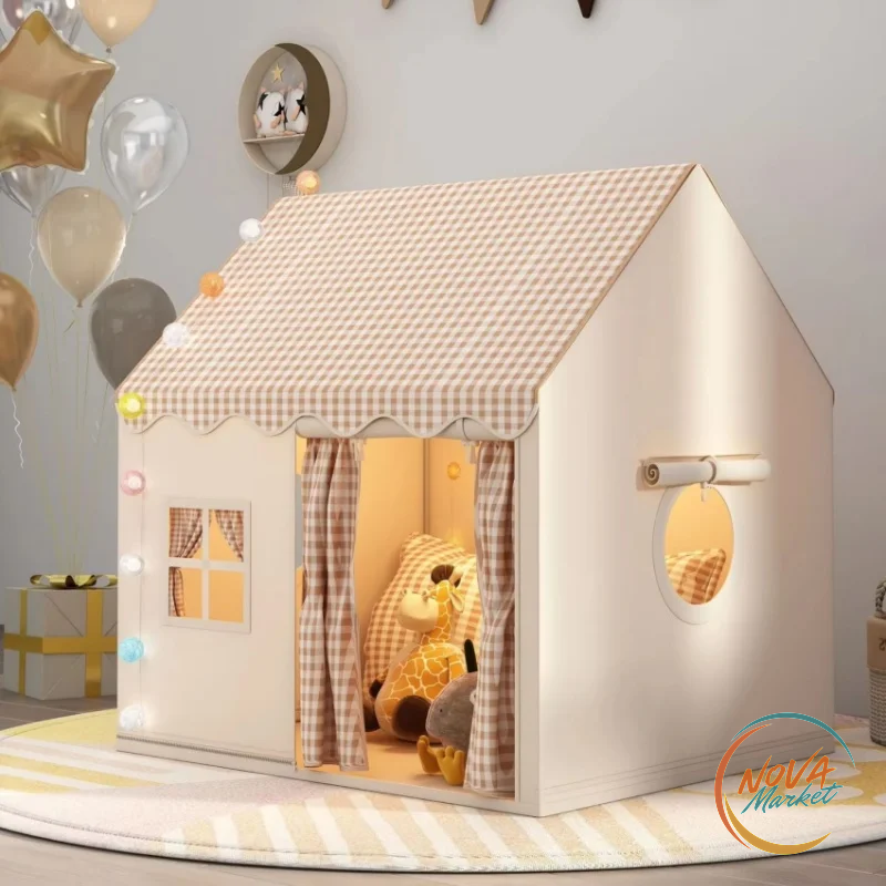 Tenda da Gioco per Bambini a Casetta, Interni ed Esterni