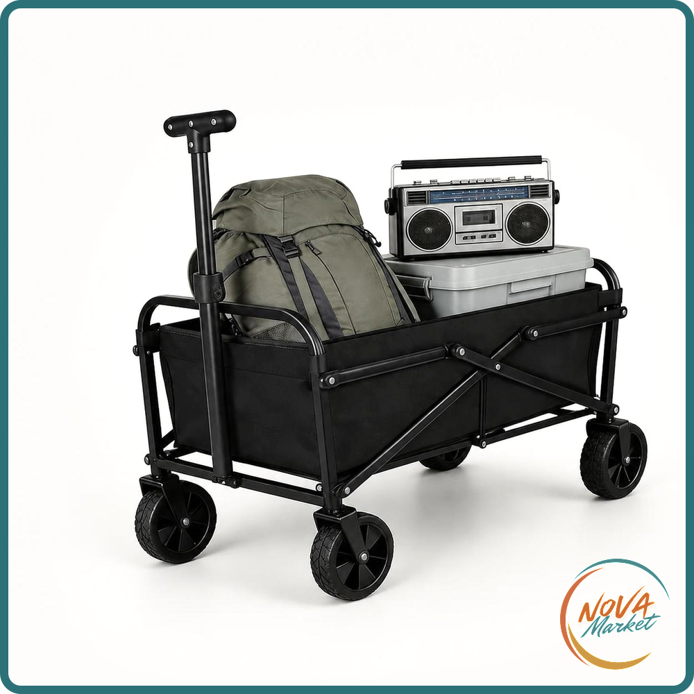 Carrello Pieghevole da Campeggio 75 kg, 50 L