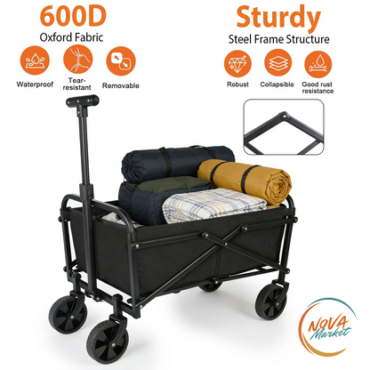 Carrello Pieghevole da Campeggio 75 kg, 50 L