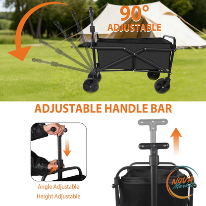Carrello Pieghevole da Campeggio 75 kg, 50 L