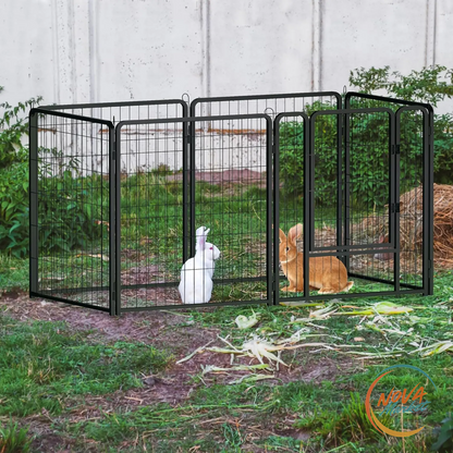 Recinto per Cuccioli Pieghevole con Porta, 6-12 Pezzi