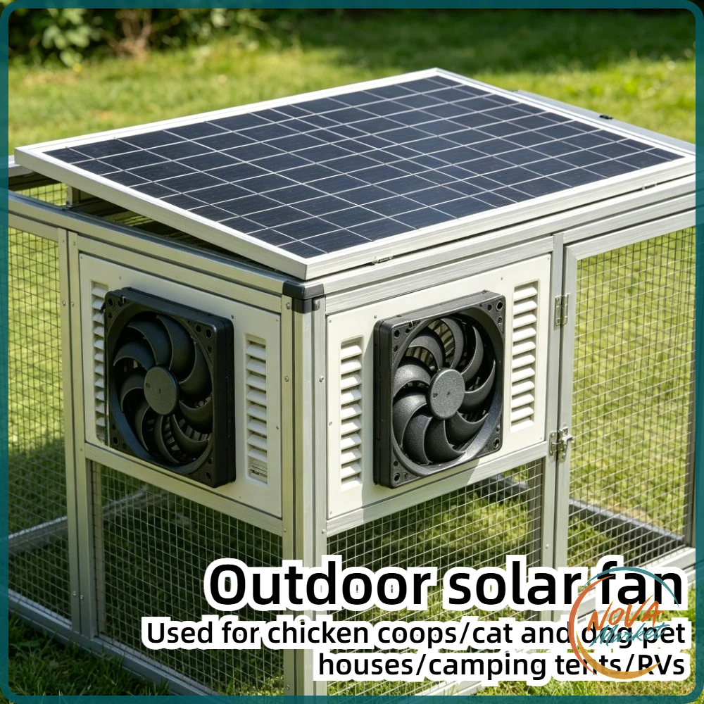 Ventilatore Solare da Esterno 10/15 W per Serra e Pollaio