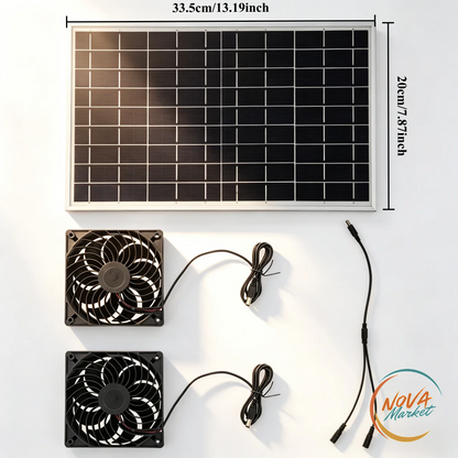 Ventilatore Solare da Esterno 10/15 W per Serra e Pollaio