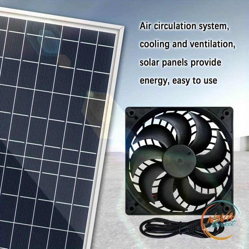 Ventilatore Solare da Esterno 10/15 W per Serra e Pollaio