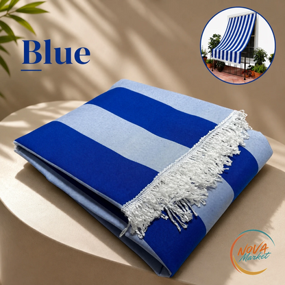 Tenda Parasole a Righe per Balcone Anti UV Impermeabile