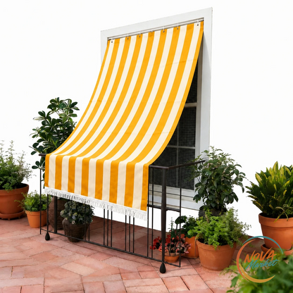Tenda Parasole a Righe per Balcone Anti UV Impermeabile