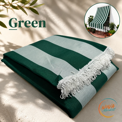 Tenda Parasole a Righe per Balcone Anti UV Impermeabile