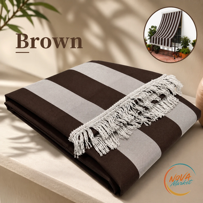 Tenda Parasole a Righe per Balcone Anti UV Impermeabile