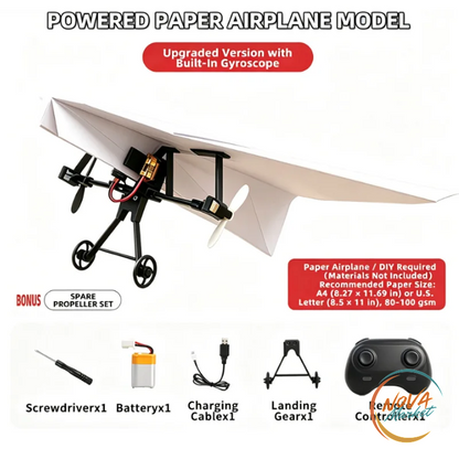Aereo di Carta RC Elettrico Fai-da-Te Pieghevole
