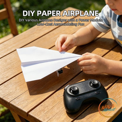 Aereo di Carta RC Elettrico Fai-da-Te Pieghevole