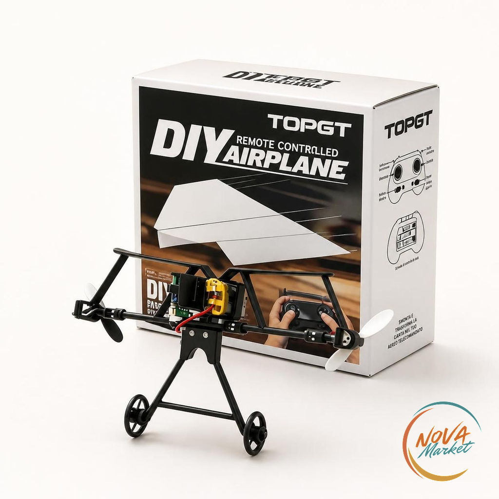 Aereo di Carta RC Elettrico Fai-da-Te Pieghevole