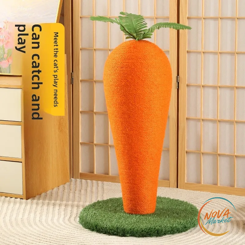 Tiragraffi per Gatti a Forma di Carota 65 cm