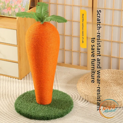 Tiragraffi per Gatti a Forma di Carota 65 cm