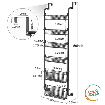 Organizzatore da Porta a 6 Livelli Salvaspazio