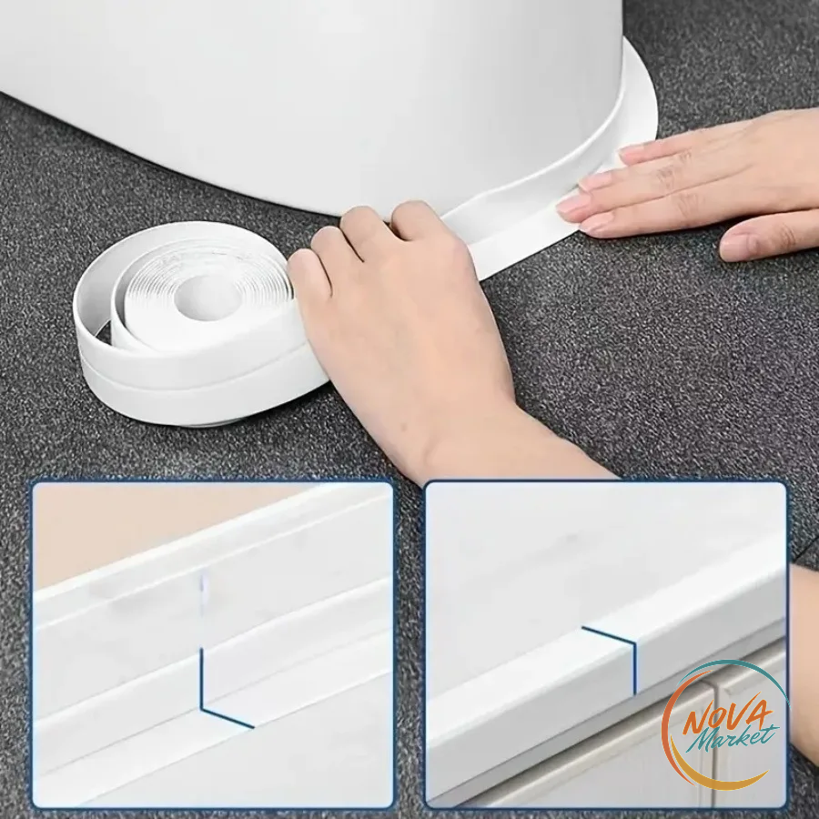 Nastro sigillante impermeabile per WC antimuffa 35 mm x 3 m