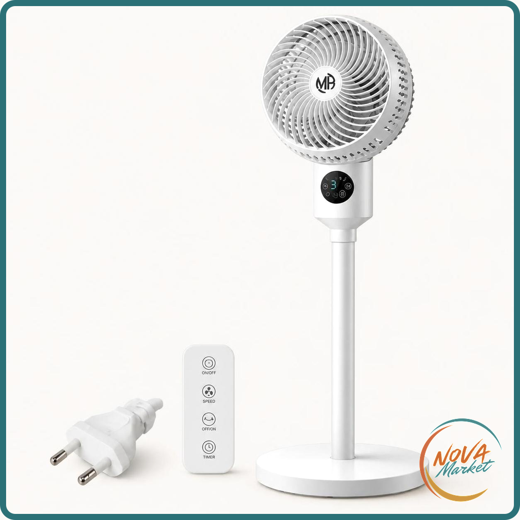 Ventilatore a piantana con telecomando e timer