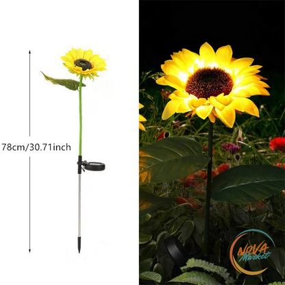 Luci solari a girasole da giardino LED, 1 o 3 teste