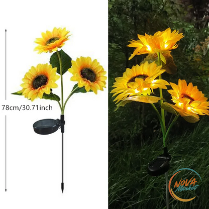 Luci solari a girasole da giardino LED, 1 o 3 teste