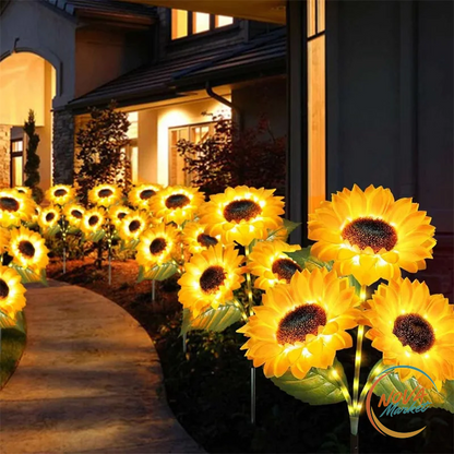 Luci solari a girasole da giardino LED, 1 o 3 teste