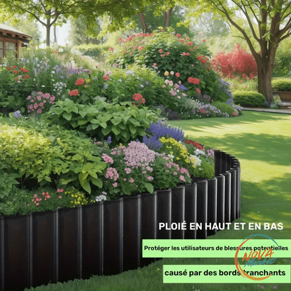 Bordura da Giardino Ondulata Nera Resistente alle Intemperie