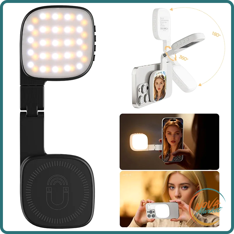 Luce LED per Selfie da Smartphone, Ricaricabile