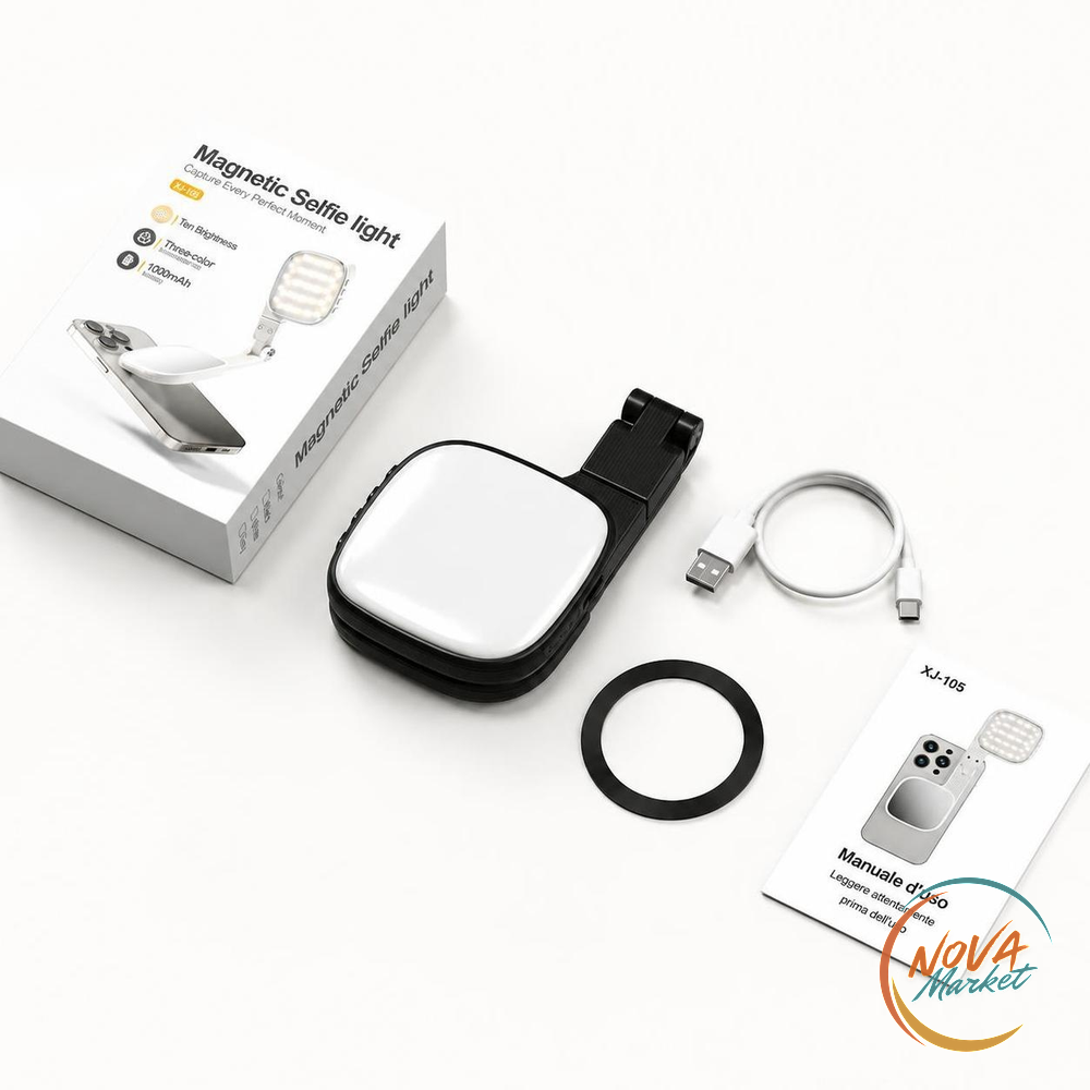 Luce LED per Selfie da Smartphone, Ricaricabile
