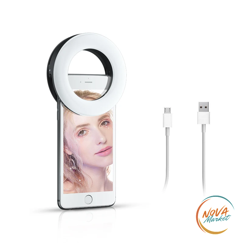 Luce ad Anello LED per Selfie, Ricaricabile USB