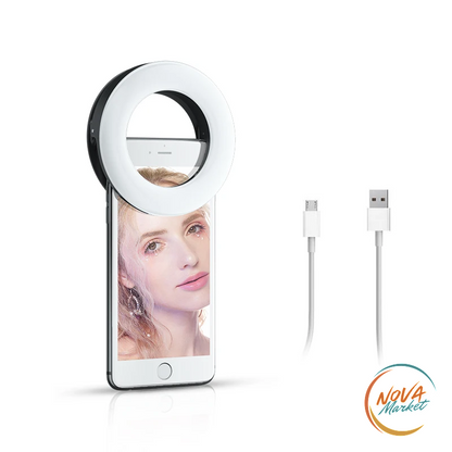Luce ad Anello LED per Selfie, Ricaricabile USB