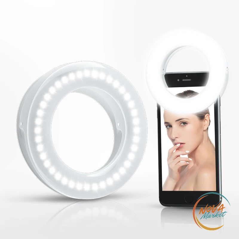 Luce ad Anello LED per Selfie, Ricaricabile USB