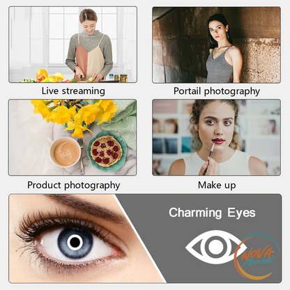 Ring Light LED Dimmerabile con Treppiede per Selfie e Video