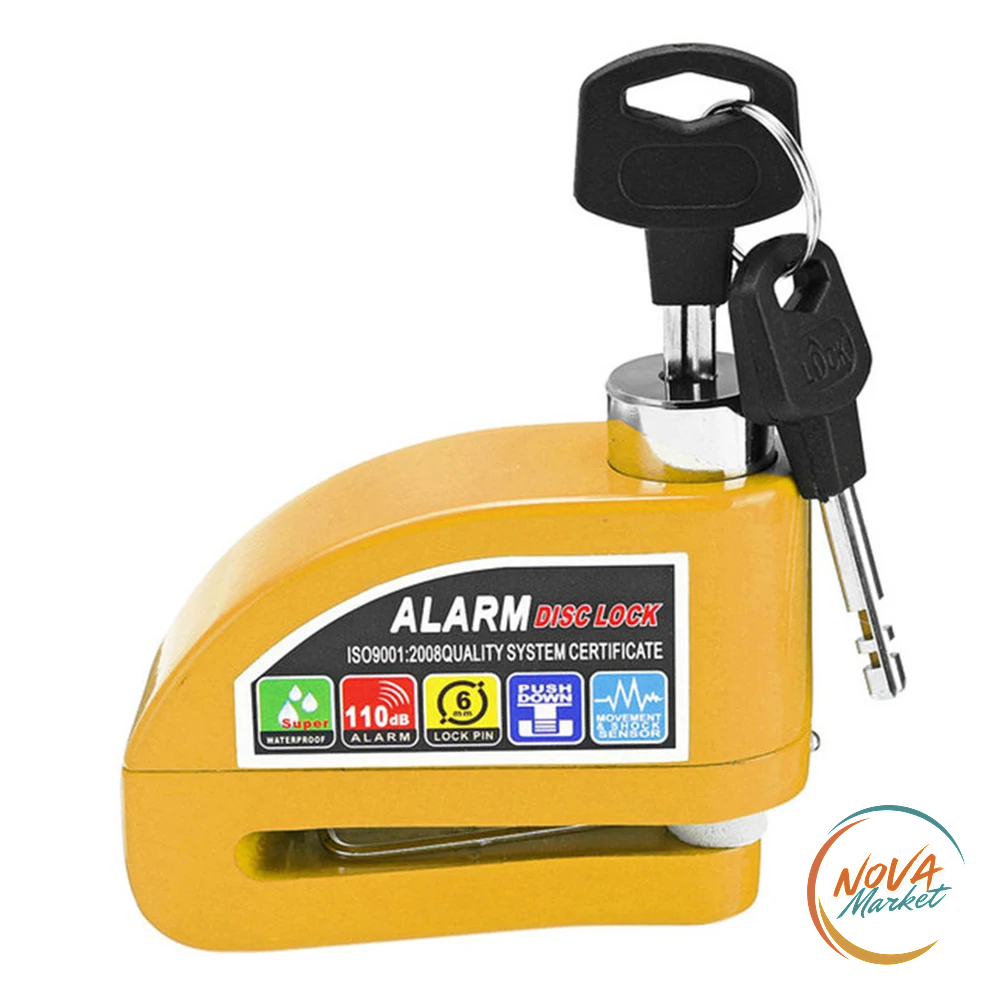 Blocco Antifurto Moto con Allarme per Freno a Disco